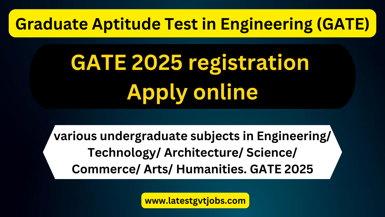 GATE 2025 registration Apply online