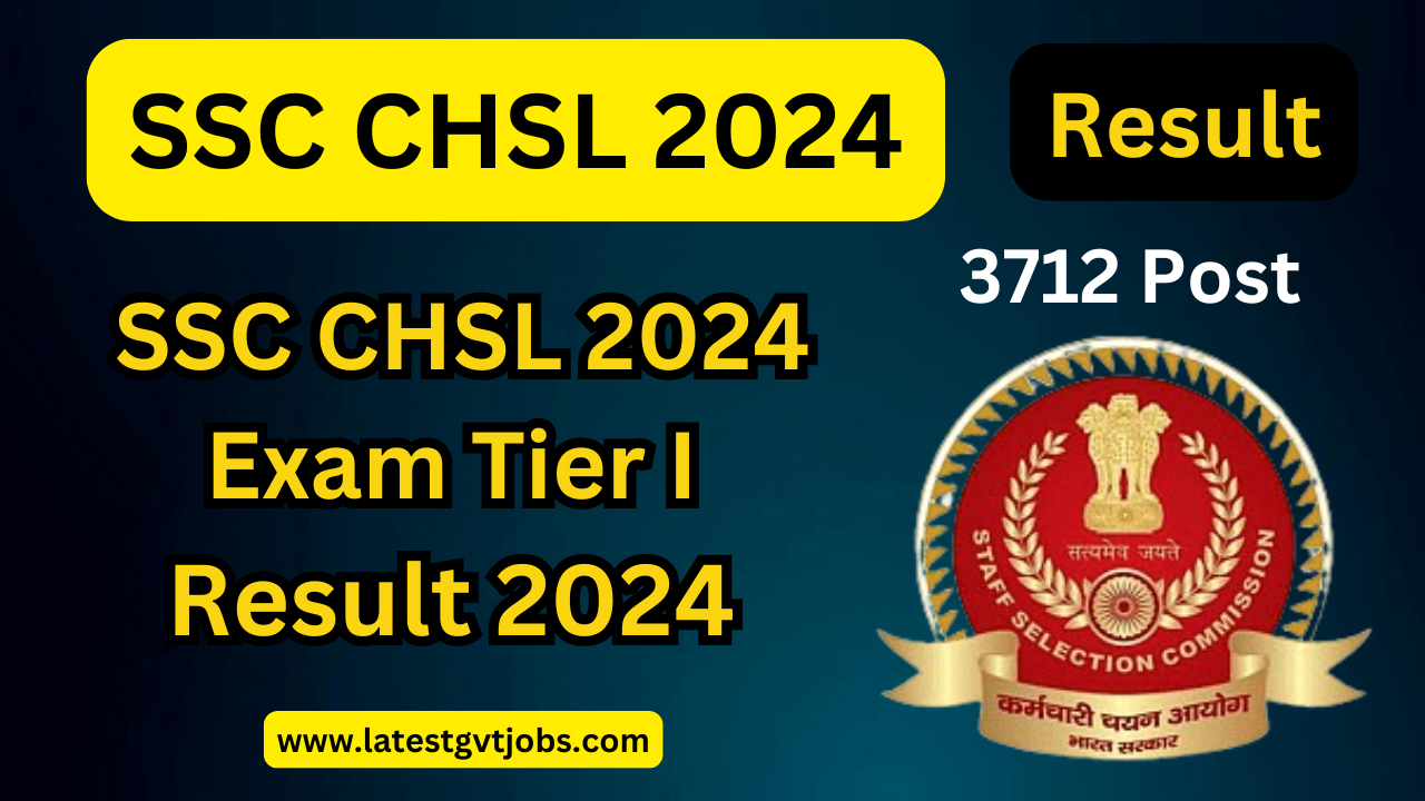 SSC CHSL 2024 Exam Tier I Result 2024