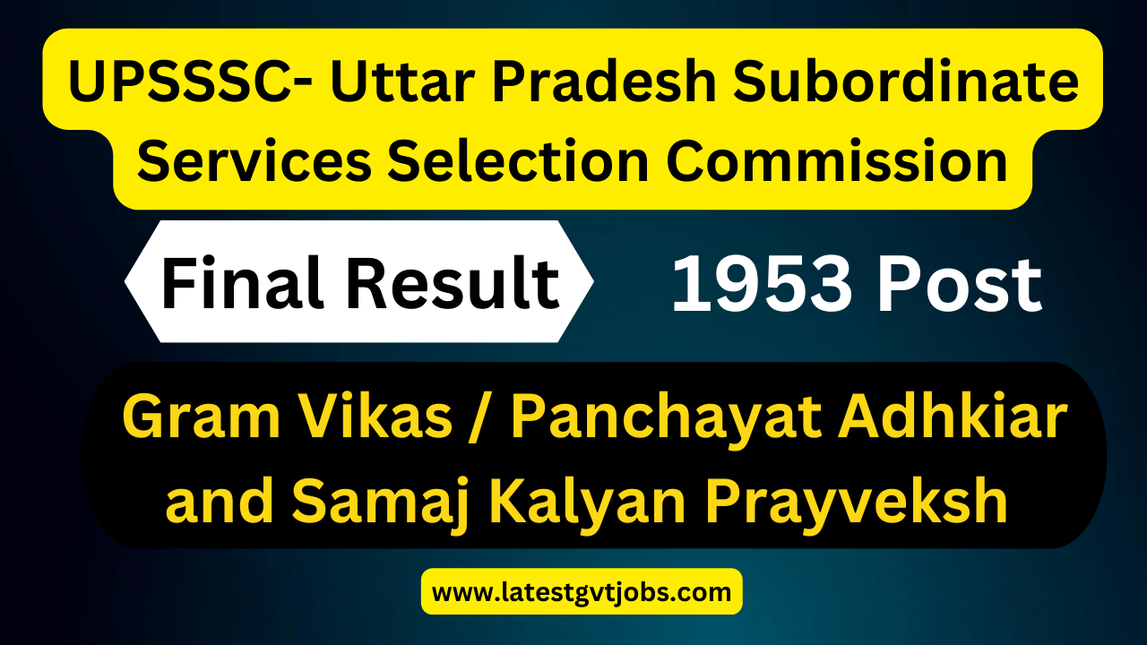 UPSSSC VDO Result 2024