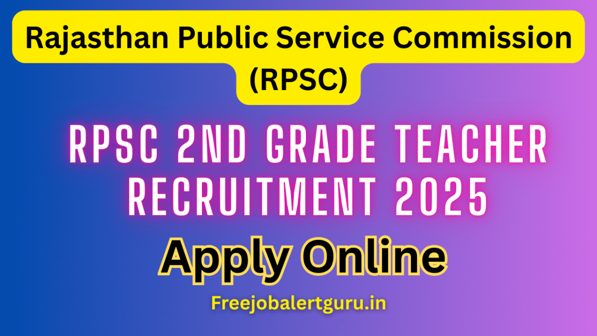 RPSC 2nd Grade Teacher Recruitment 2025