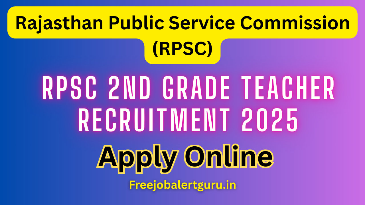 RPSC 2nd Grade Teacher Recruitment 2025